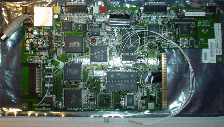 The motherboard after all hacks.